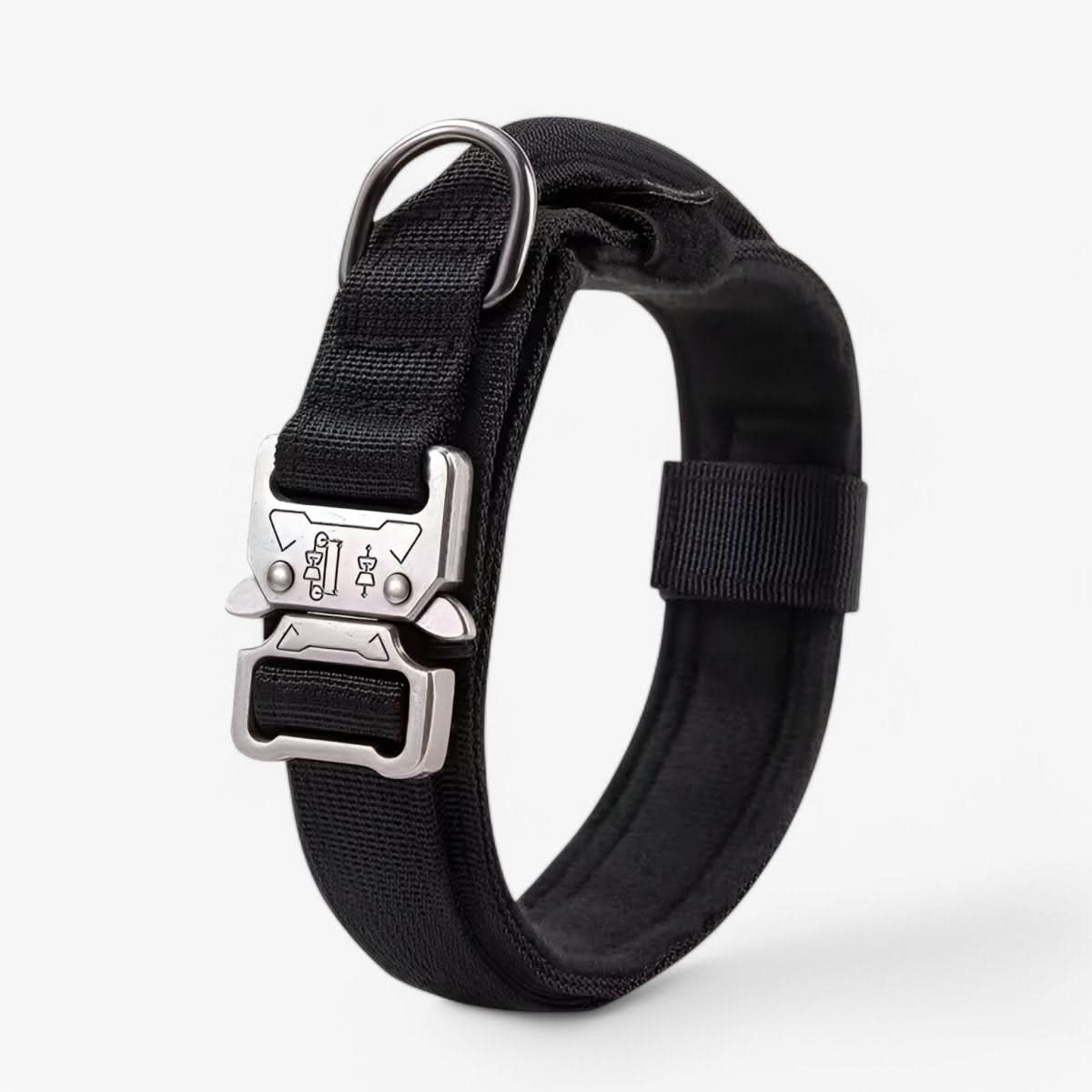 Adjustable Black Nylon Tactical Dog Collar Set for Medium to Large Dogs – view 9