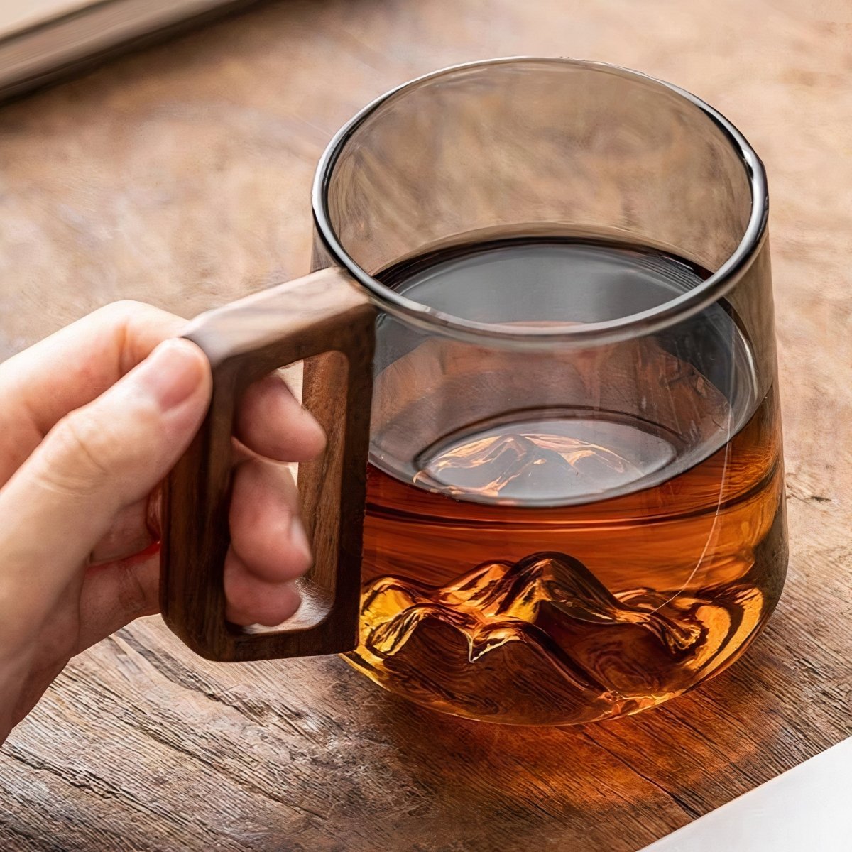 Tinted Coffee Cup with Contrast Handle for Coffee or Tea - view 3