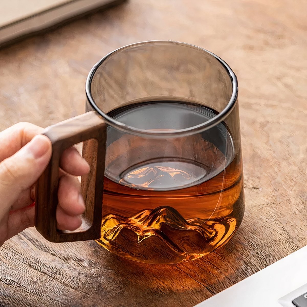 Tinted Coffee Cup with Contrast Handle for Coffee or Tea - view 6