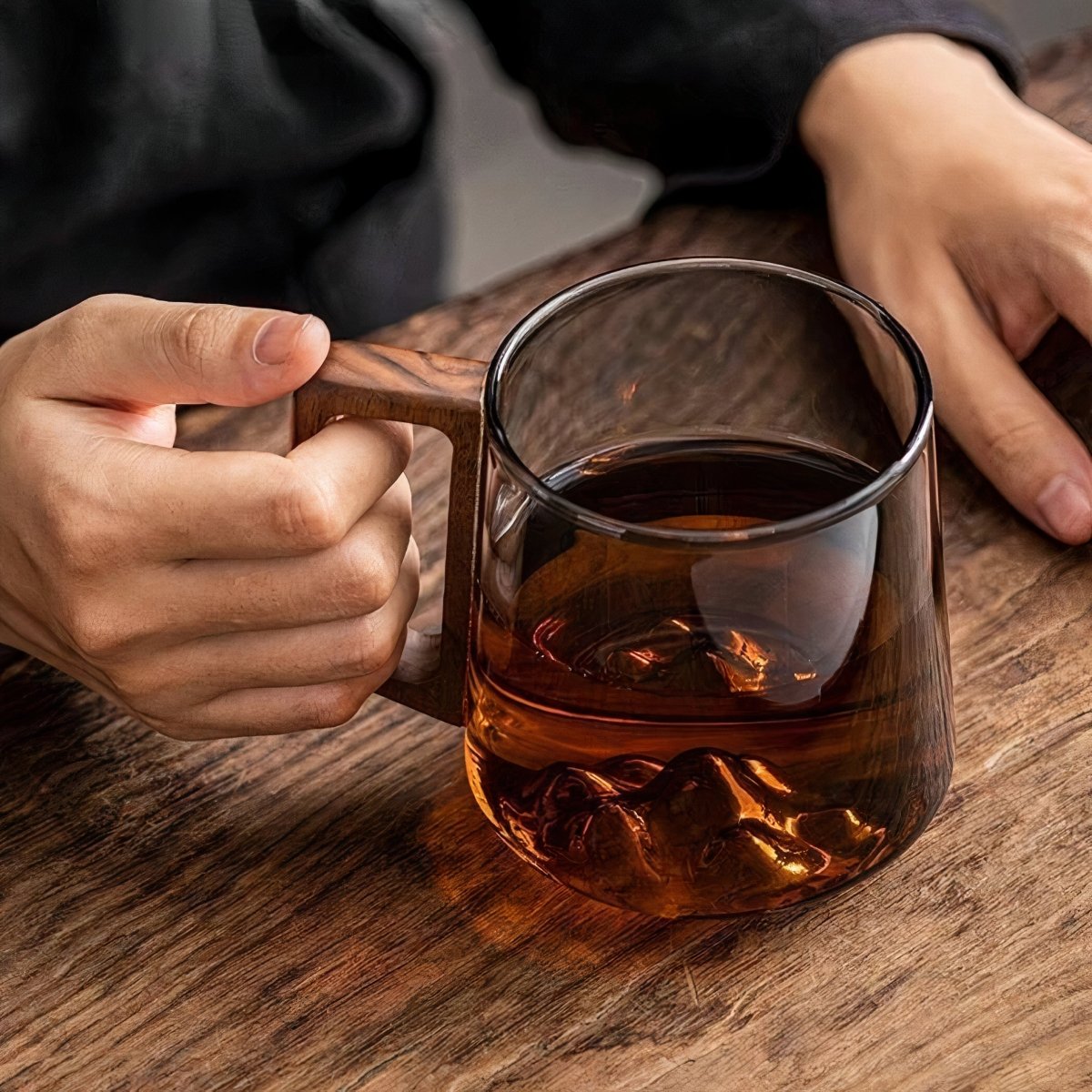 Tinted Coffee Cup with Contrast Handle for Coffee or Tea - view 4