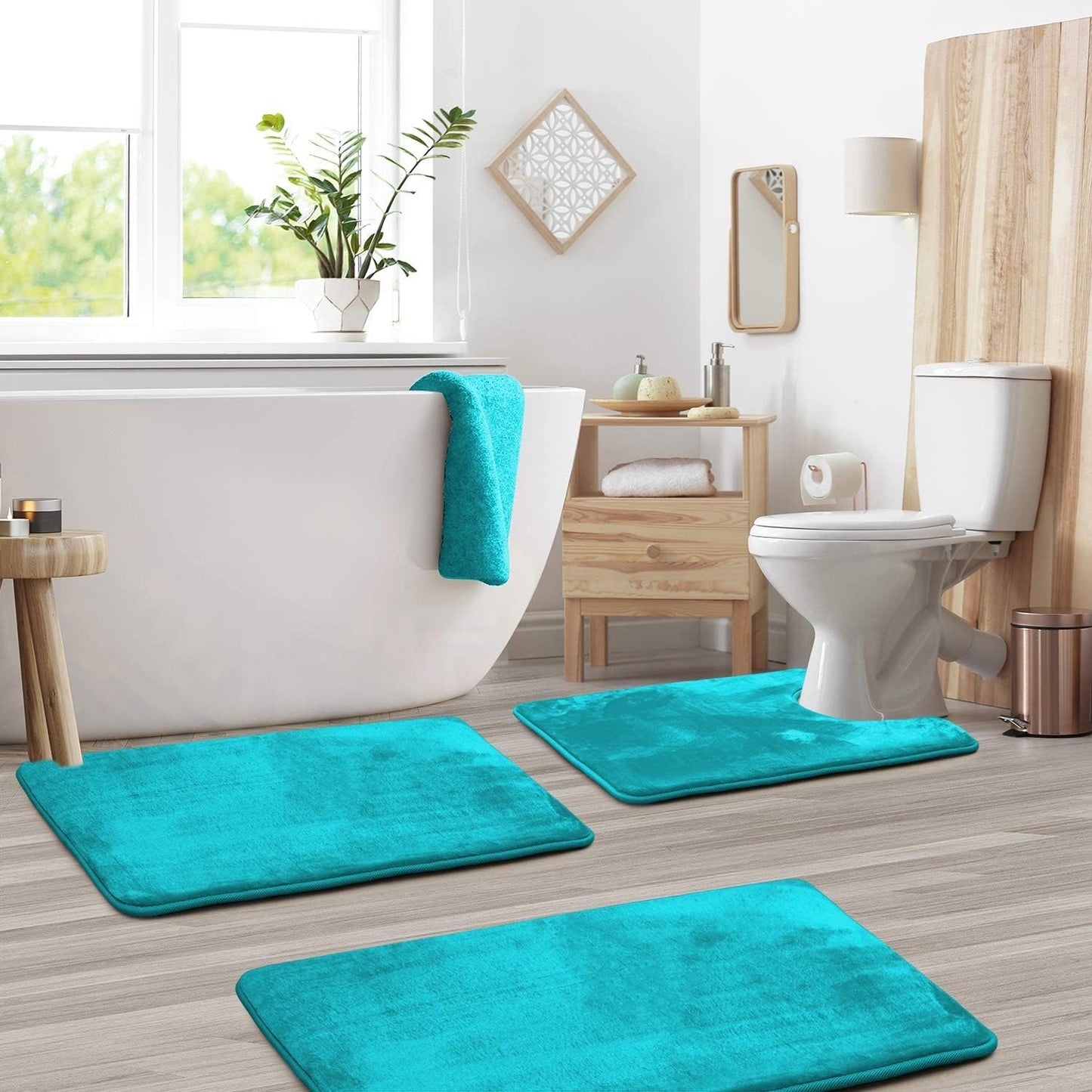 Soft Cushioned Bath Mat Set - Non-Slip Comfort for the Bathroom - view 6