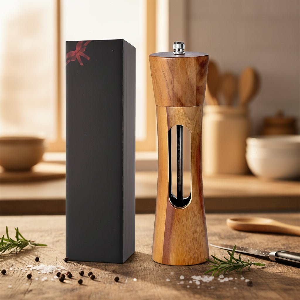 Salt and Pepper Grinder Set with Adjustable Grind Settings