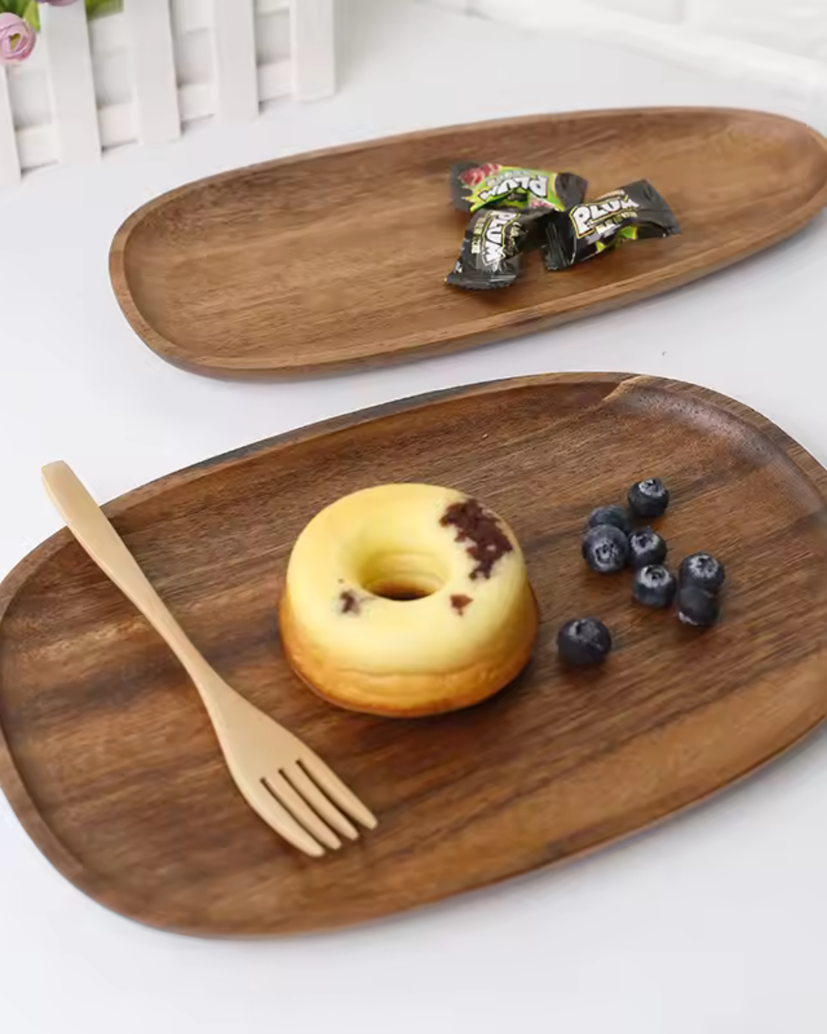 Rustic Serving Board Set in Natural Tones for Kitchen or Table