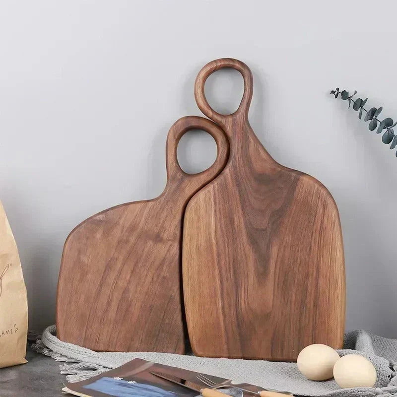 Double-Sided Cutting and Serving Board with Handle