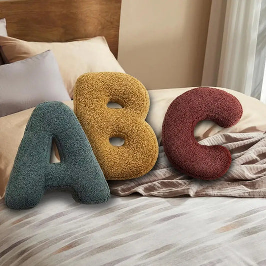 Alphabet Letter Pillow – Playful Decor for Living Room or Kids' Room