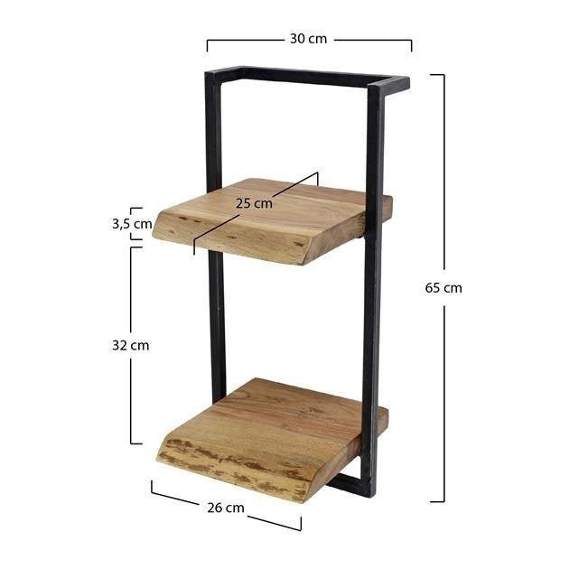 Vintage-Style Wall Shelf with Black Frame for Living Room - view 12