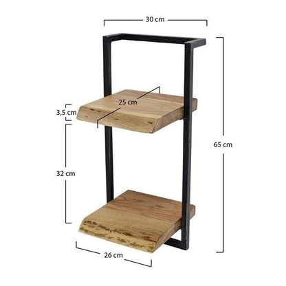 Vintage-Style Wall Shelf with Black Frame for Living Room - view 12