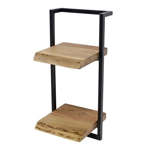 Vintage-Style Wall Shelf with Black Frame for Living Room - view 14