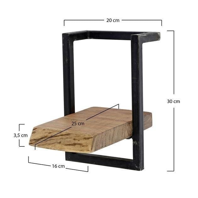 Vintage-Style Wall Shelf with Black Frame for Living Room - view 20