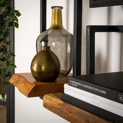 Vintage-Style Wall Shelf with Black Frame for Living Room - view 27