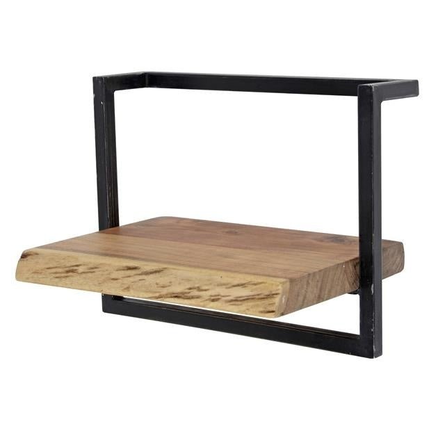Vintage-Style Wall Shelf with Black Frame for Living Room - view 42
