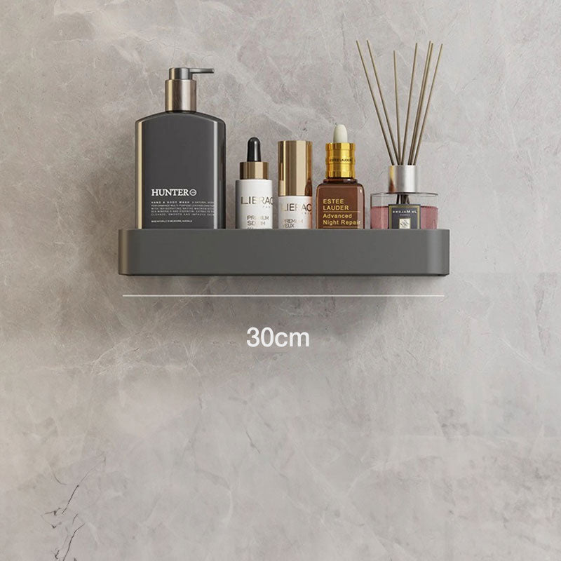 Water-Resistant Bathroom Wall Shelf with Towel Rack