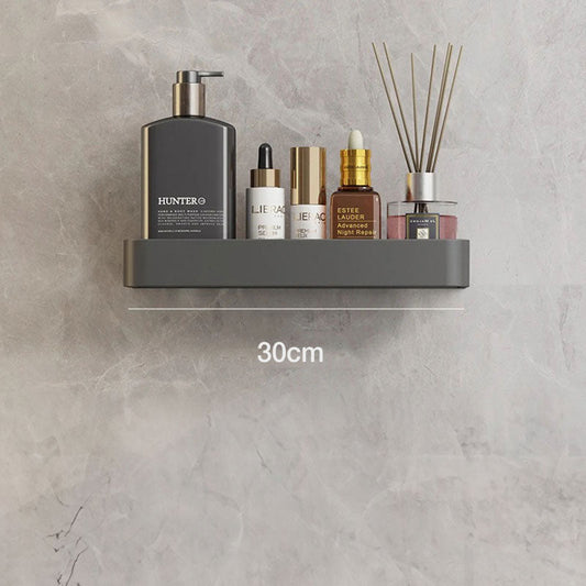 Water-Resistant Bathroom Wall Shelf with Towel Rack