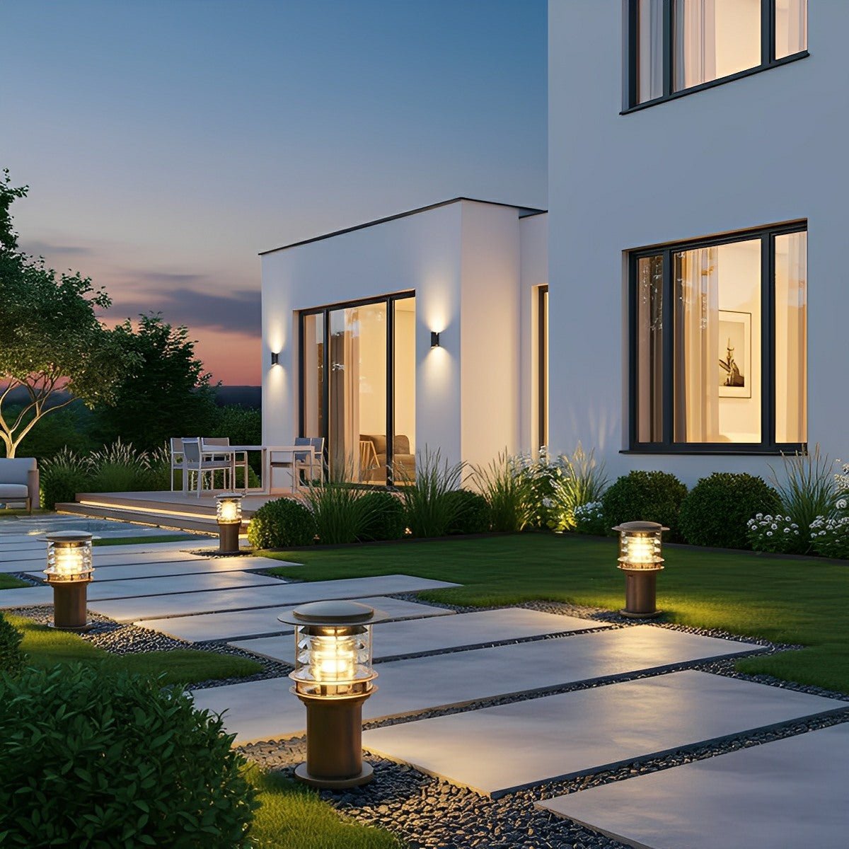 Modern Waterproof Outdoor Lamp - Black or Bronze, Energy-Efficient – view 4