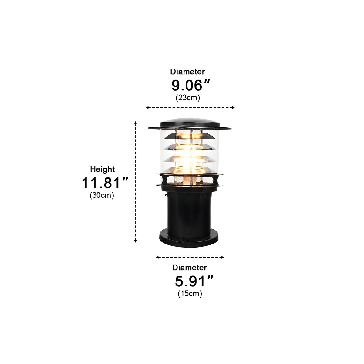 Modern Waterproof Outdoor Lamp - Black or Bronze, Energy-Efficient – view 17