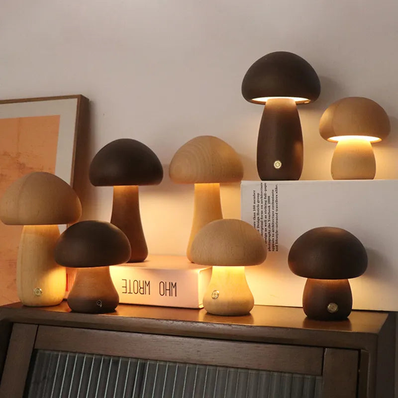 Mushroom Night Lamp – Touch Control LED for Kids and Cozy Spaces