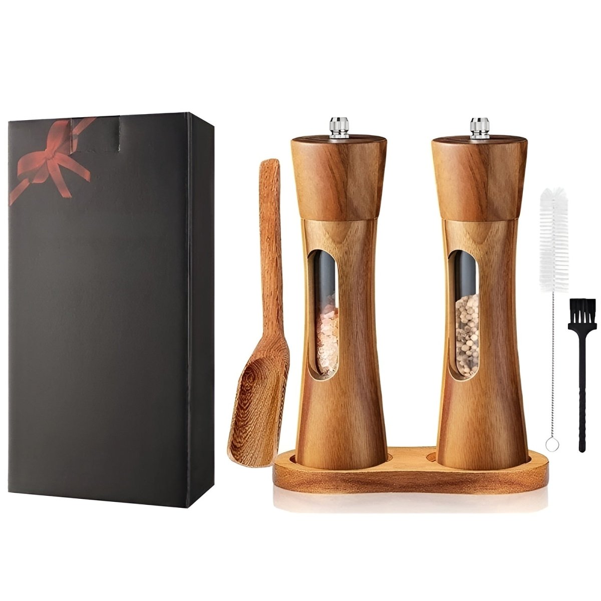 Salt and Pepper Grinder Set with Adjustable Grind Settings - view 4